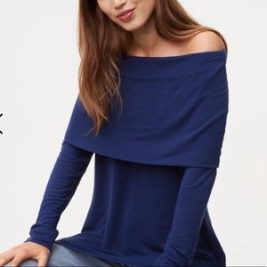 NWT LOFT off the shoulder fold over top